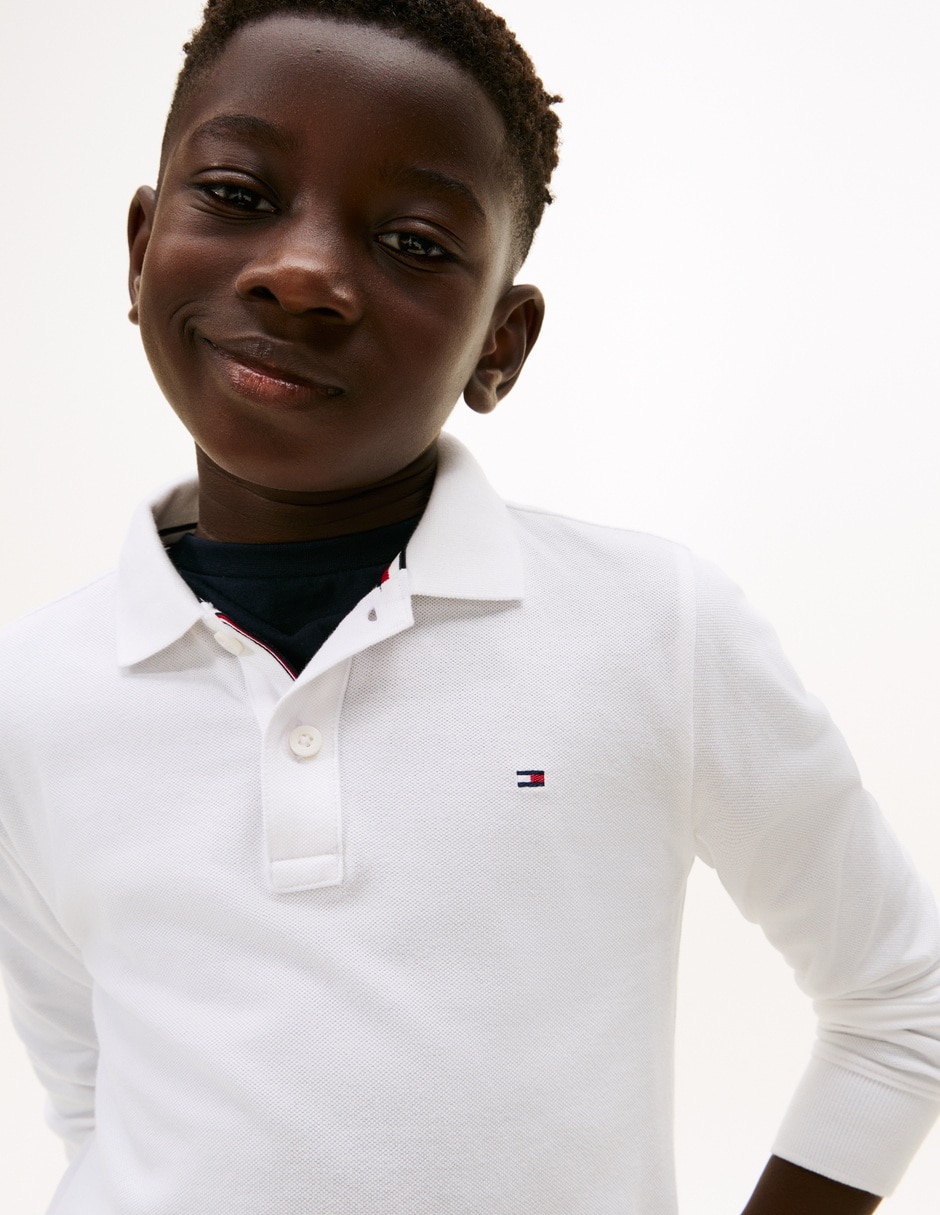 Playera tipo polo de algodón para niño 3