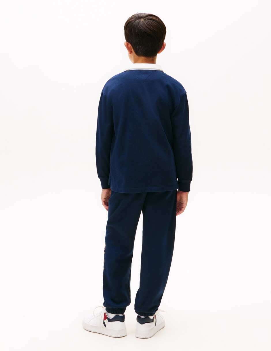 Playera tipo polo de algodón para niño 4