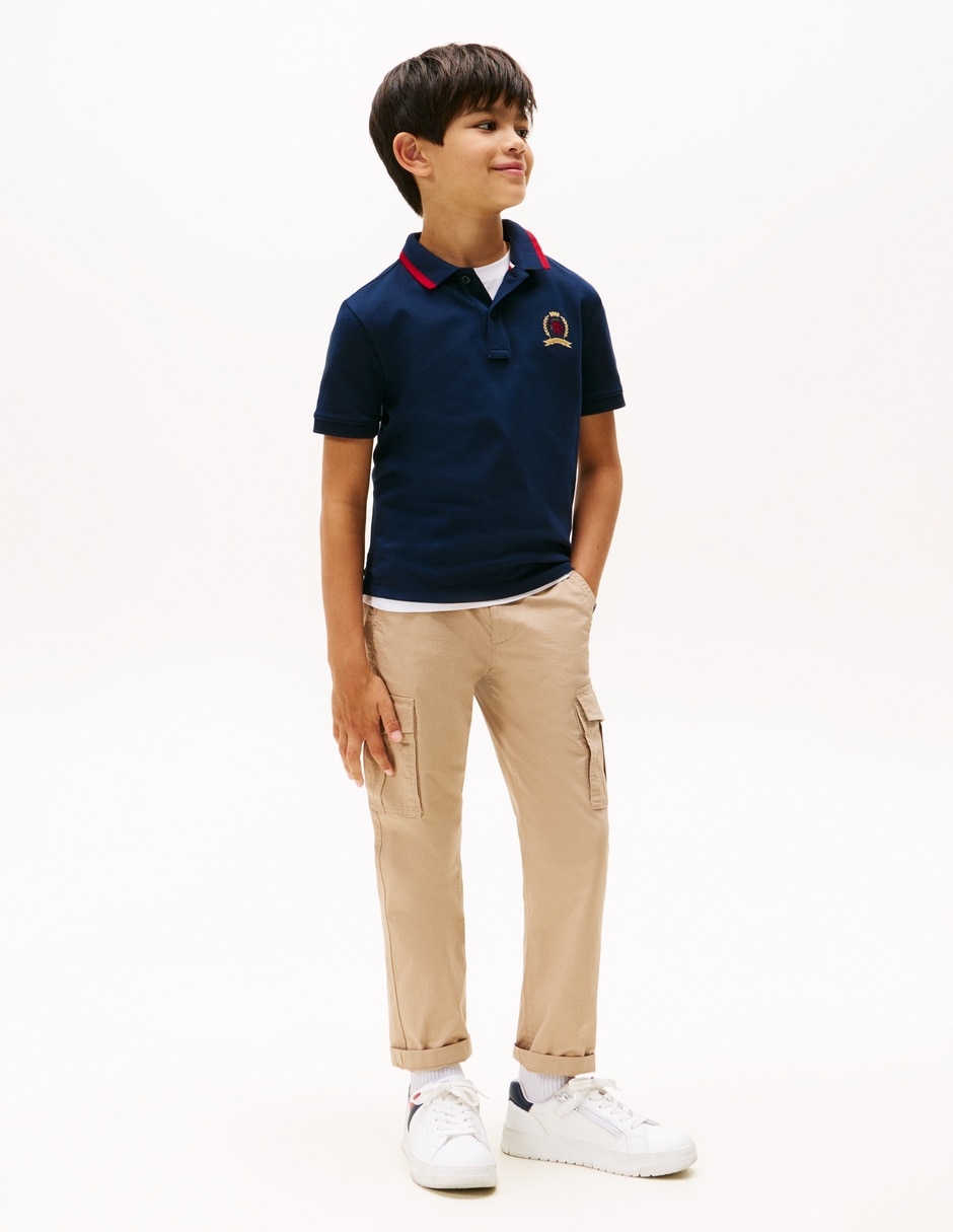 Playera tipo polo de algodón para niño 2