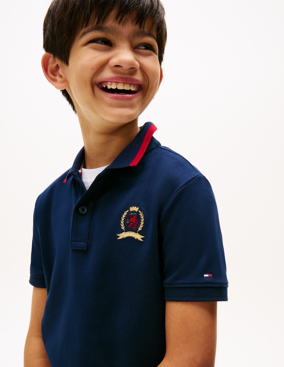 Playera tipo polo de algodón para niño 3