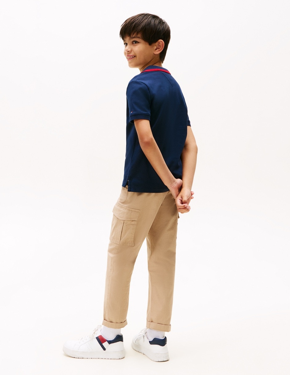 Playera tipo polo de algodón para niño 4
