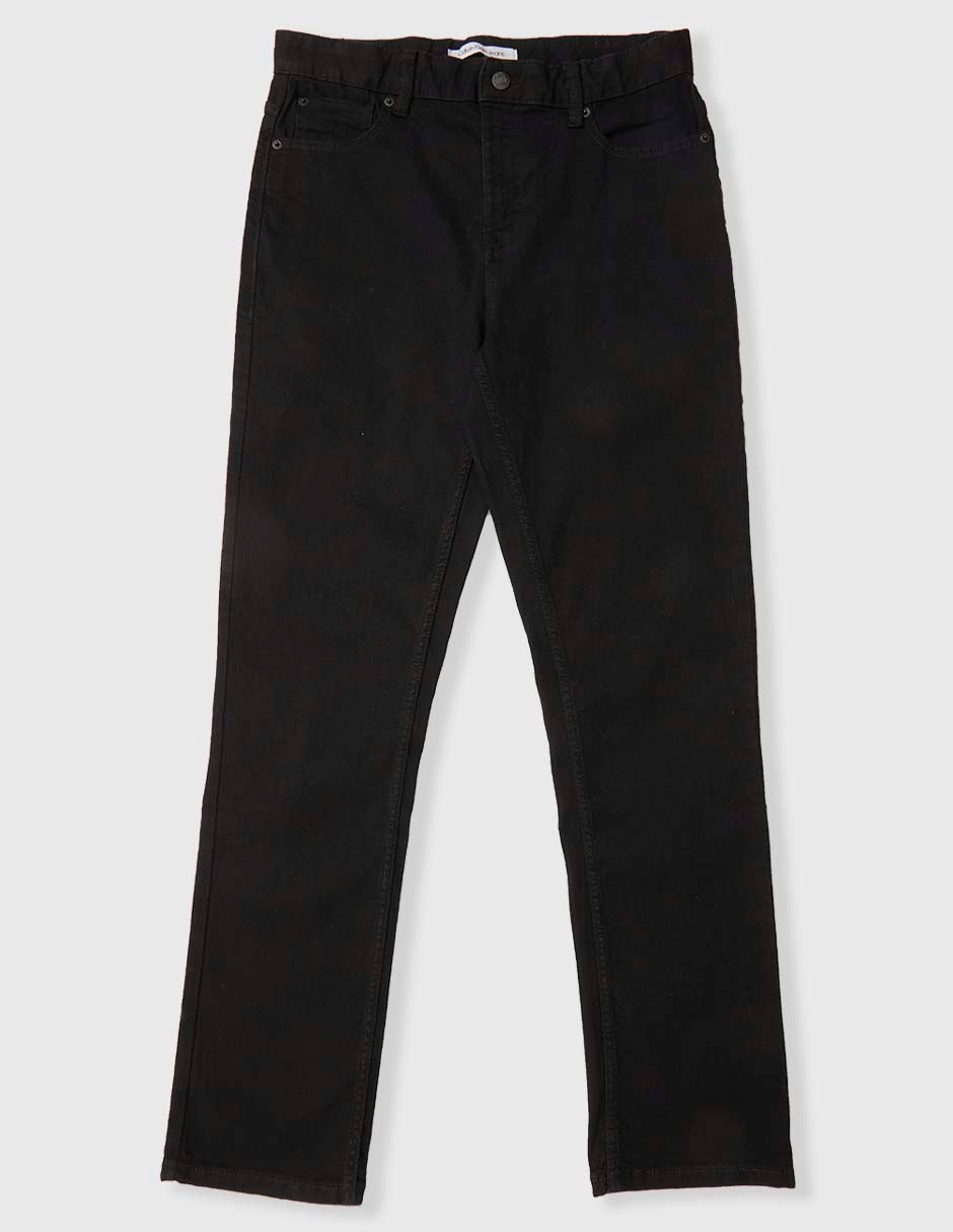 Jeans straight lavado obscuro para niño
