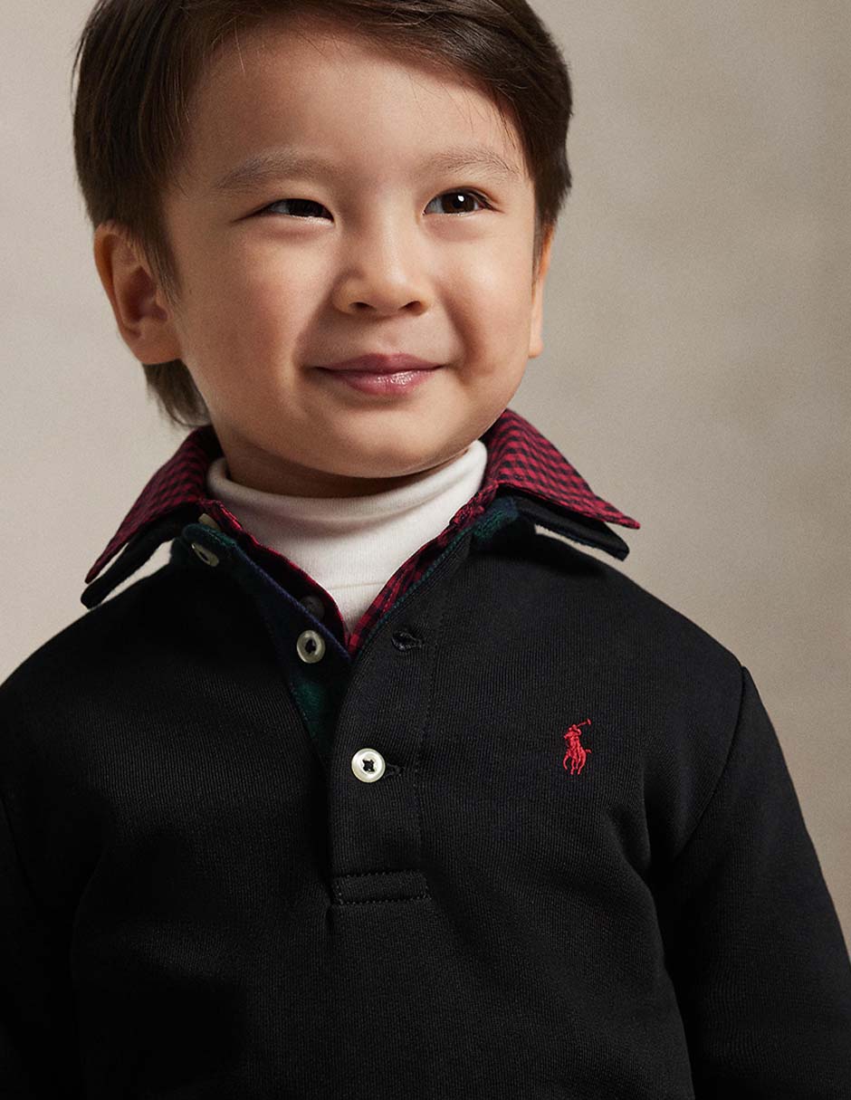 Playera tipo Polo de algodón para niño 5