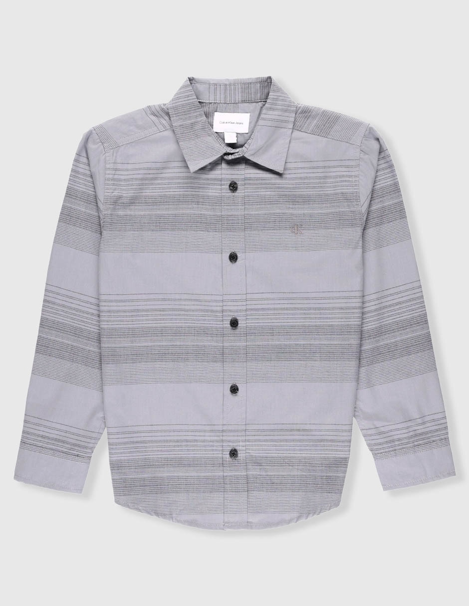 Camisa casual de algodón manga larga para niño 1