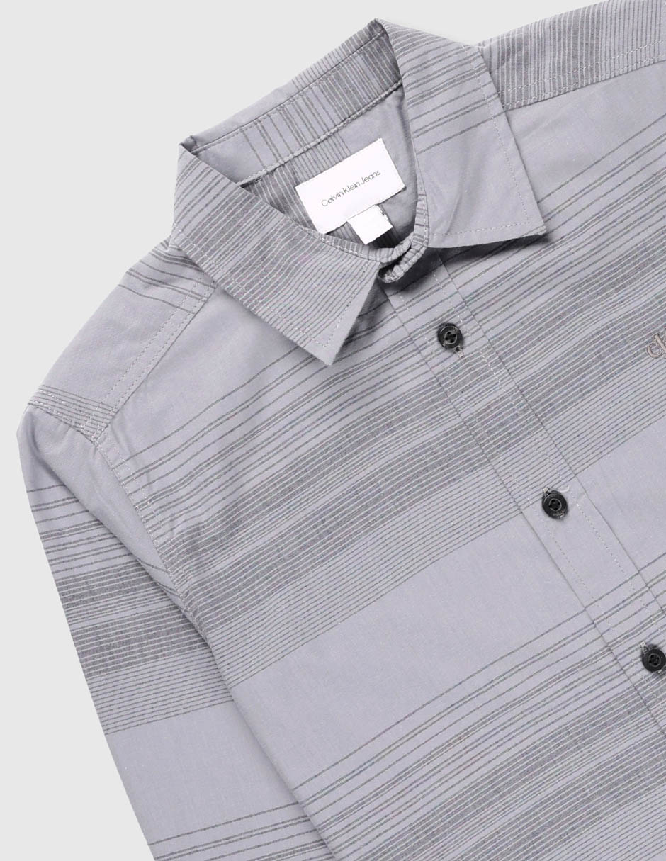 Camisa casual de algodón manga larga para niño 3