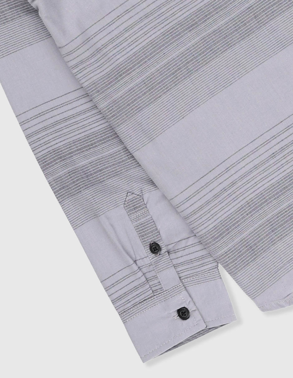 Camisa casual de algodón manga larga para niño 4