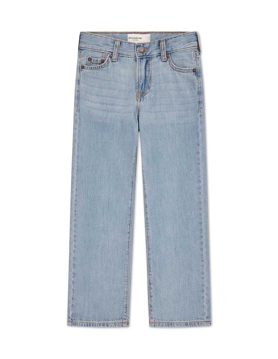 Jeans straight lavado claro para niño