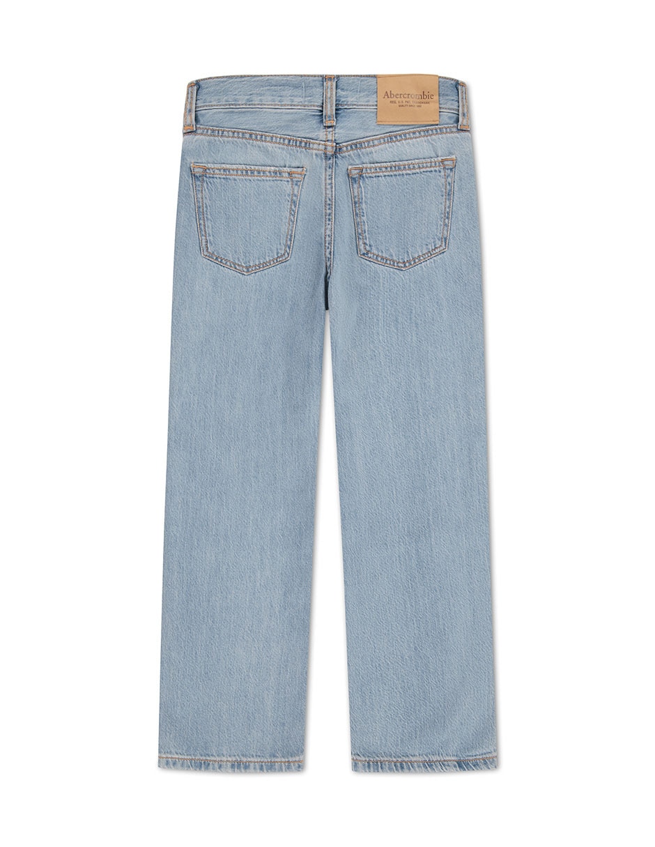 Jeans straight lavado claro para niño 3