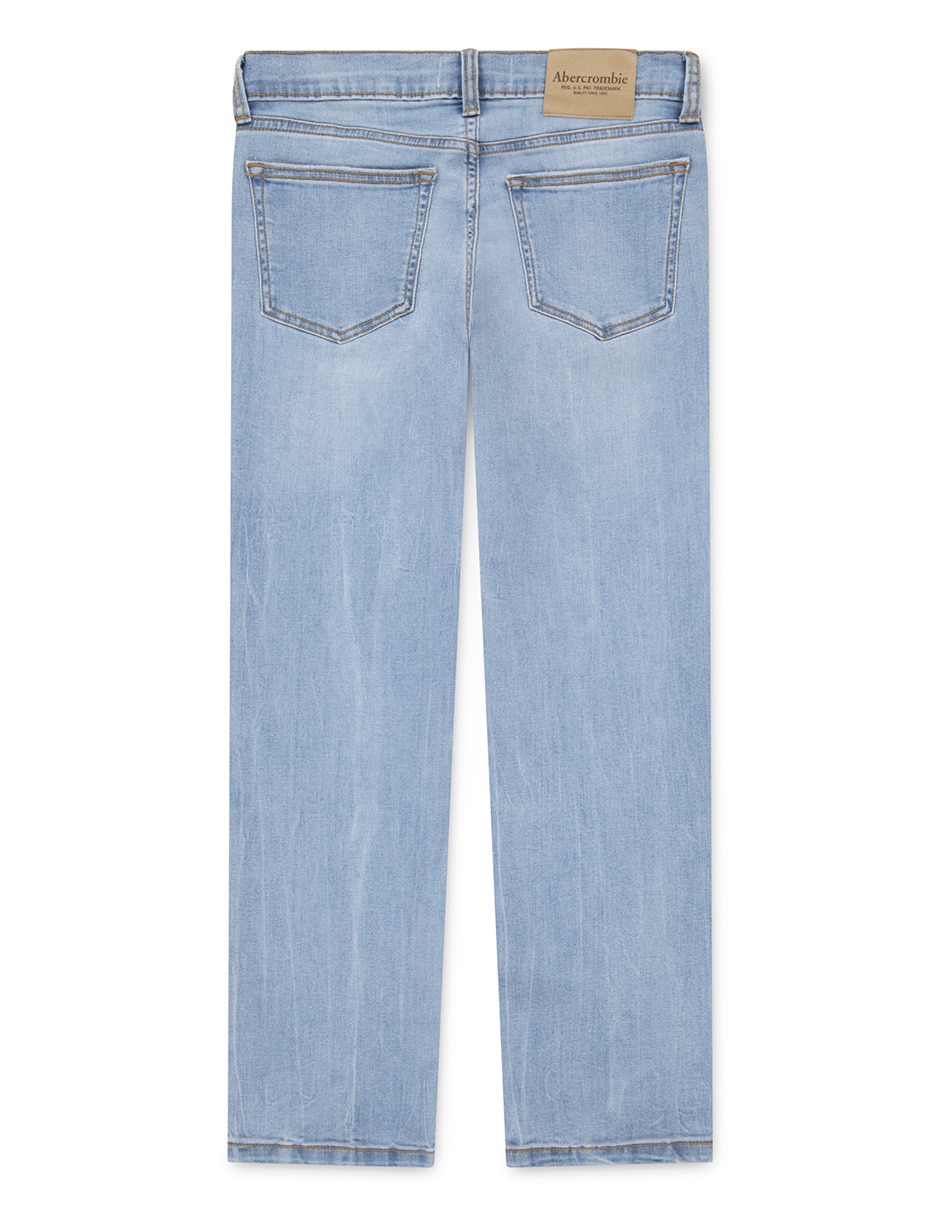 Jeans straight lavado claro para niño 3