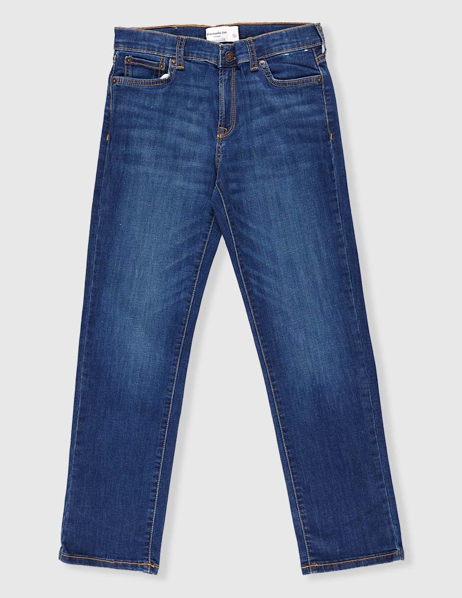 Jeans straight deslavado para niño