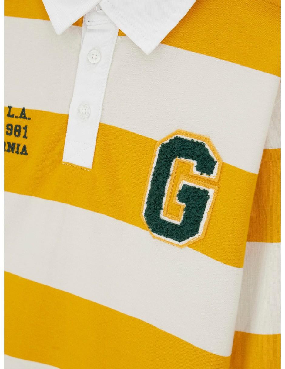 Playera tipo polo de algodón para niño