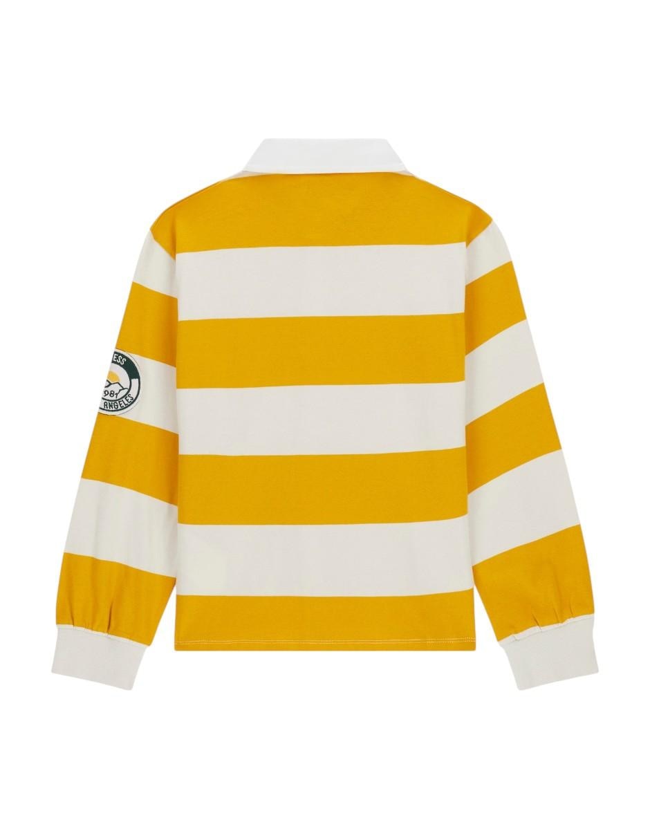 Playera tipo polo de algodón para niño
