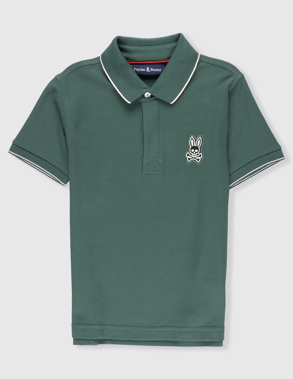 Playera tipo polo de algodón para niño
