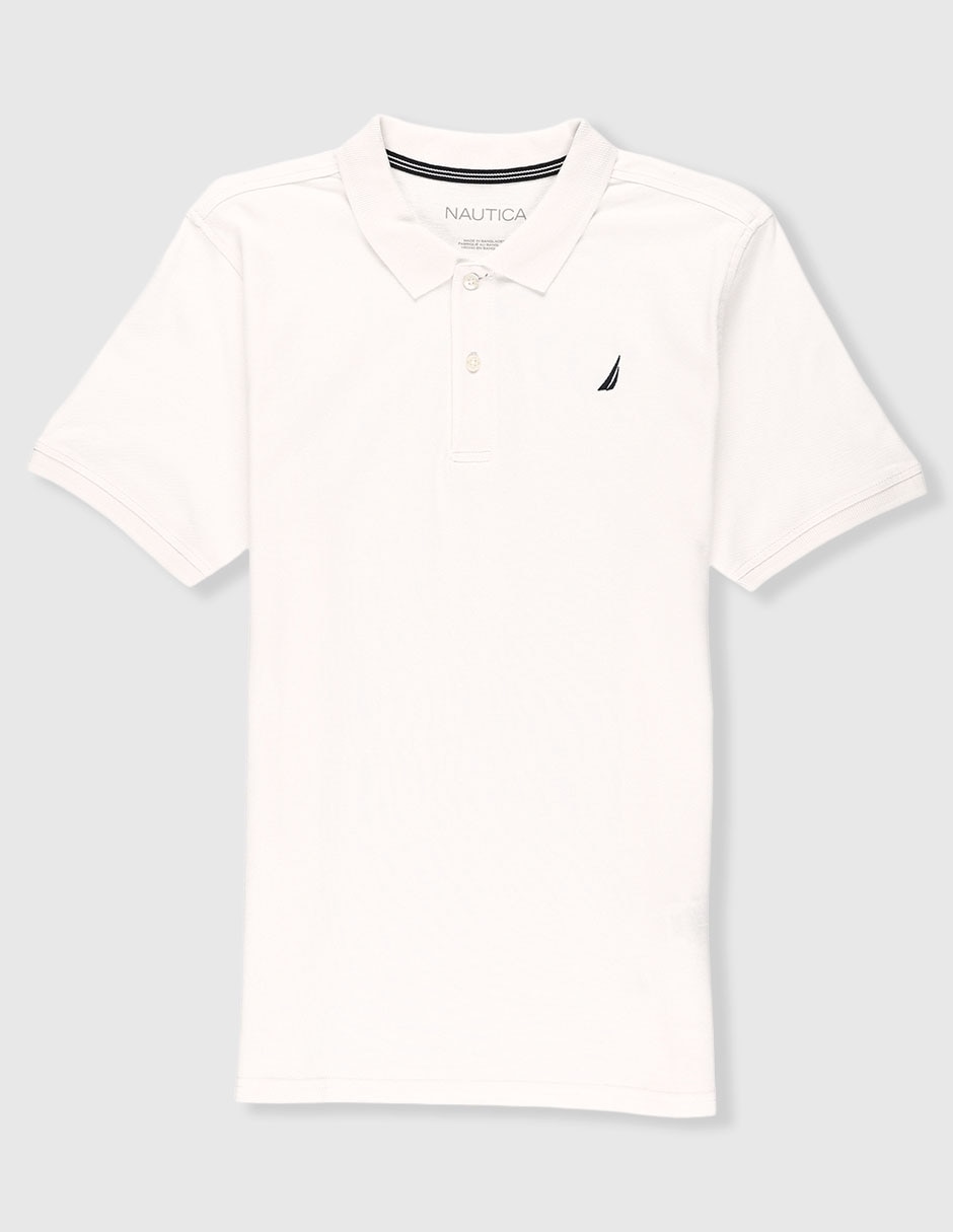 Playera tipo polo de algodón para niño