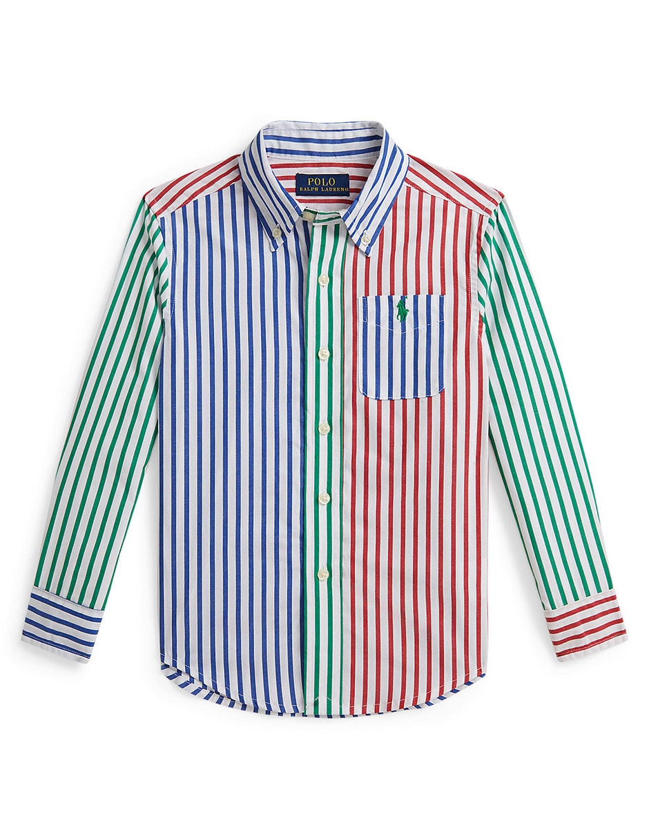 Camisa casual de algodón manga larga para niño Camisa casual de algodón manga larga para niño