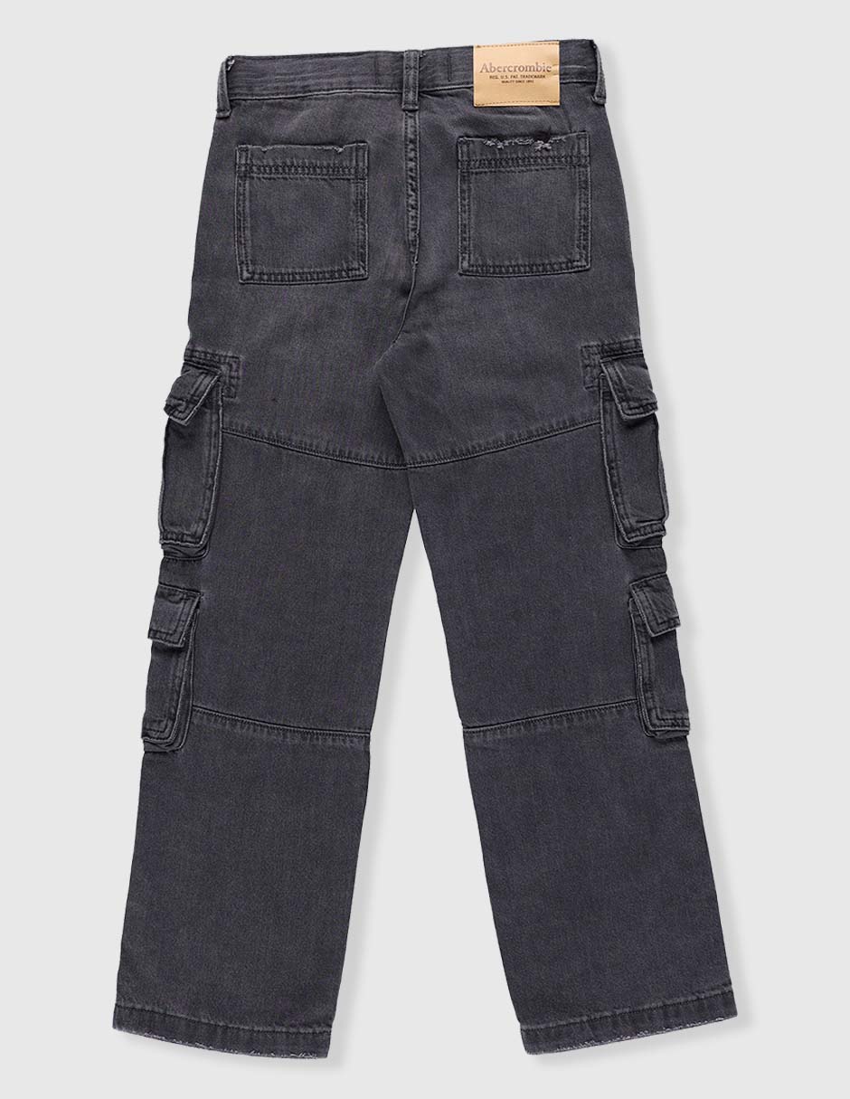 Jeans cargo baggy deslavado para niño 2