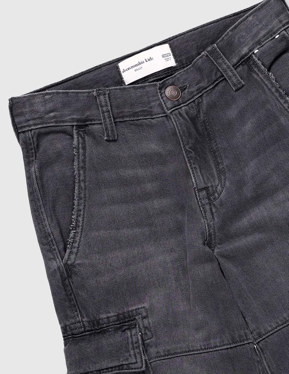 Jeans cargo baggy deslavado para niño 3