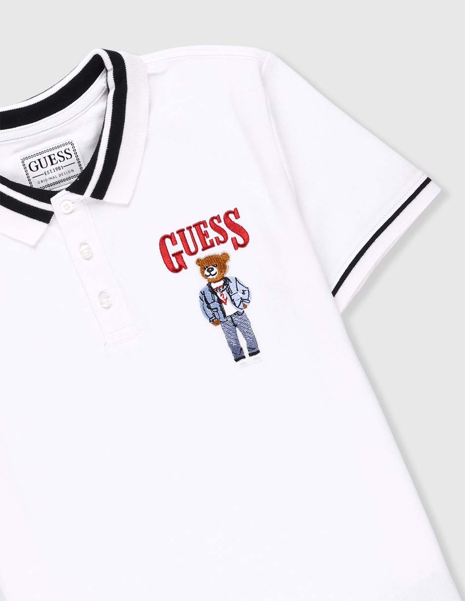 Playera tipo polo de algodón para niño 3