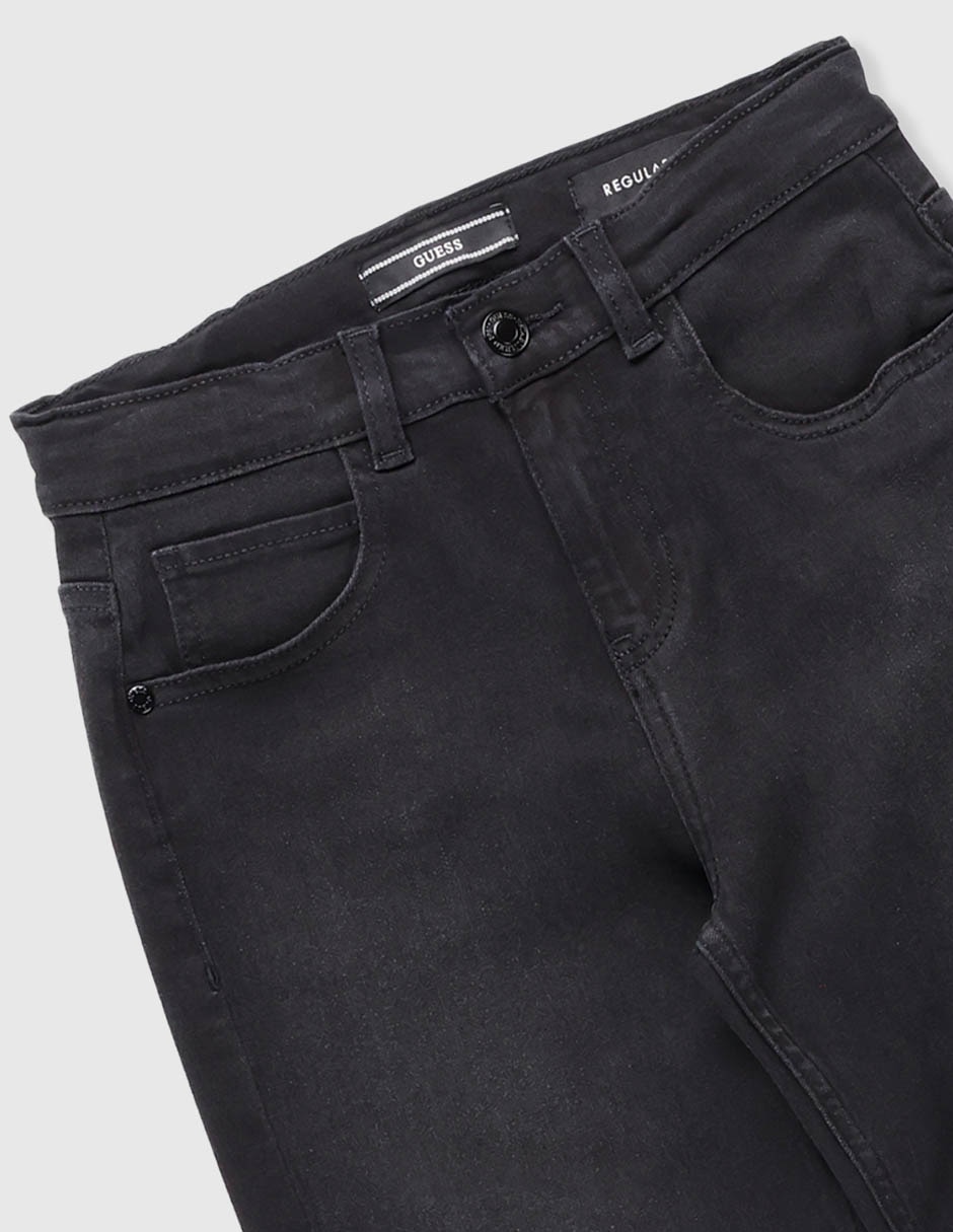 Jeans straight lavado obscuro para niño 3