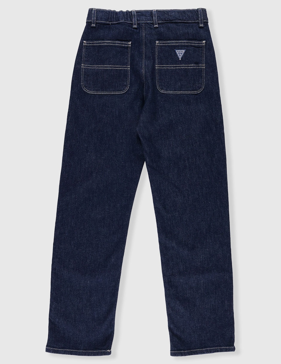 Jeans straight lavado obscuro para niño 2