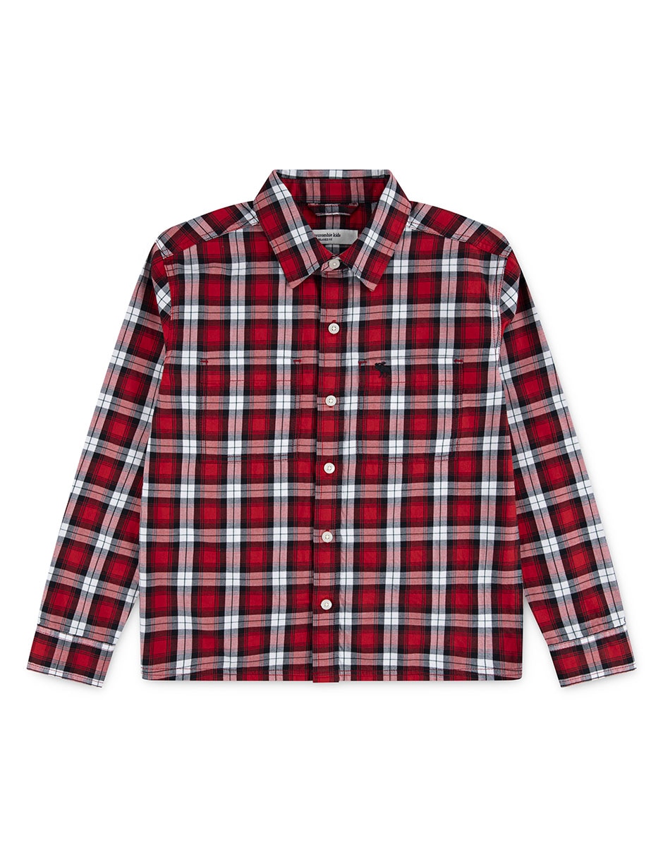 Camisa casual de algodón manga larga para niño