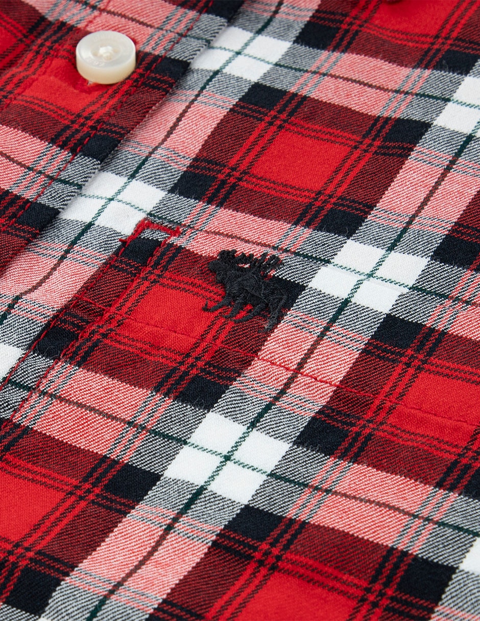 Camisa casual de algodón manga larga para niño 2