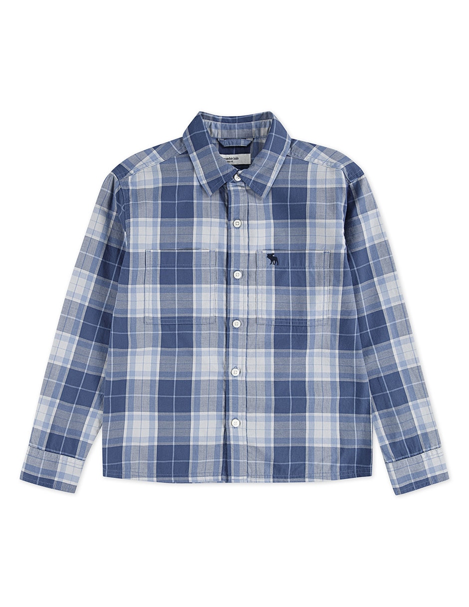 Camisa casual de algodón manga larga para niño