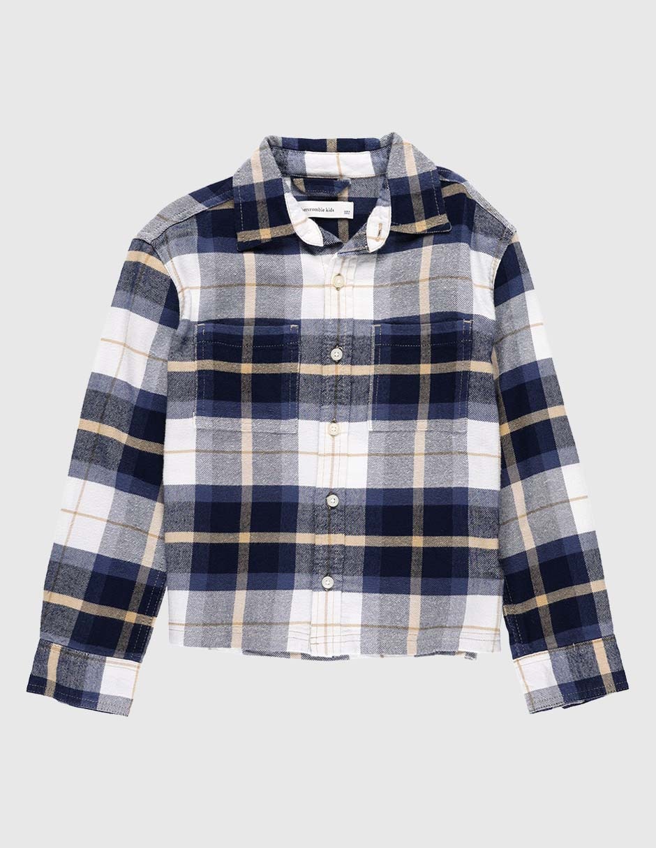 Camisa casual de algodón manga larga para niño Camisa casual de algodón manga larga para niño
