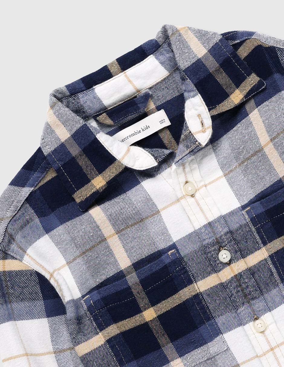 Camisa casual de algodón manga larga para niño 3