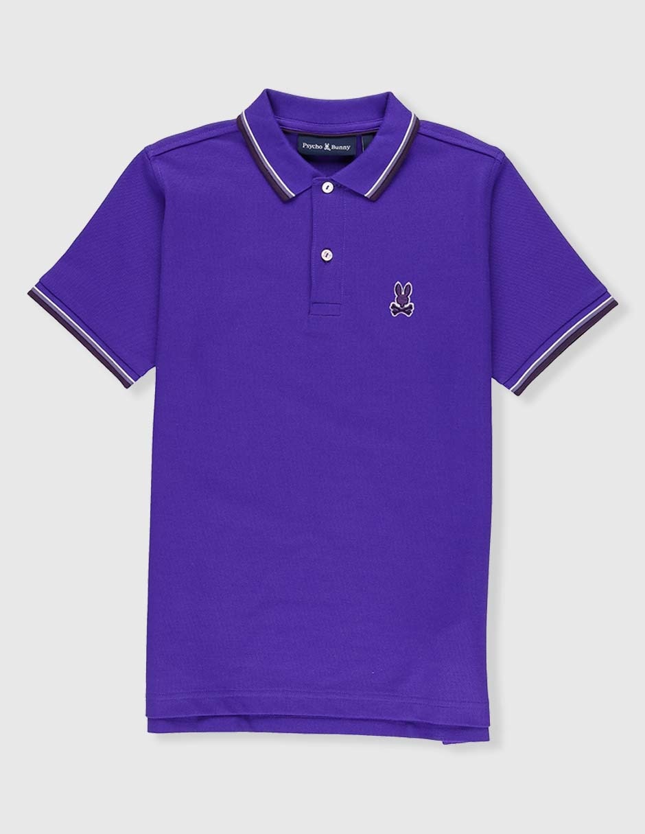 Playera tipo polo de algodón para niño