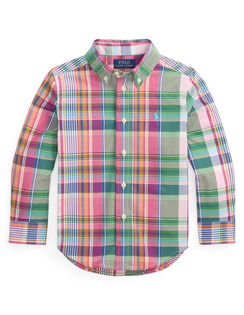 Camisa casual de algodón manga larga para niño Camisa casual de algodón manga larga para niño