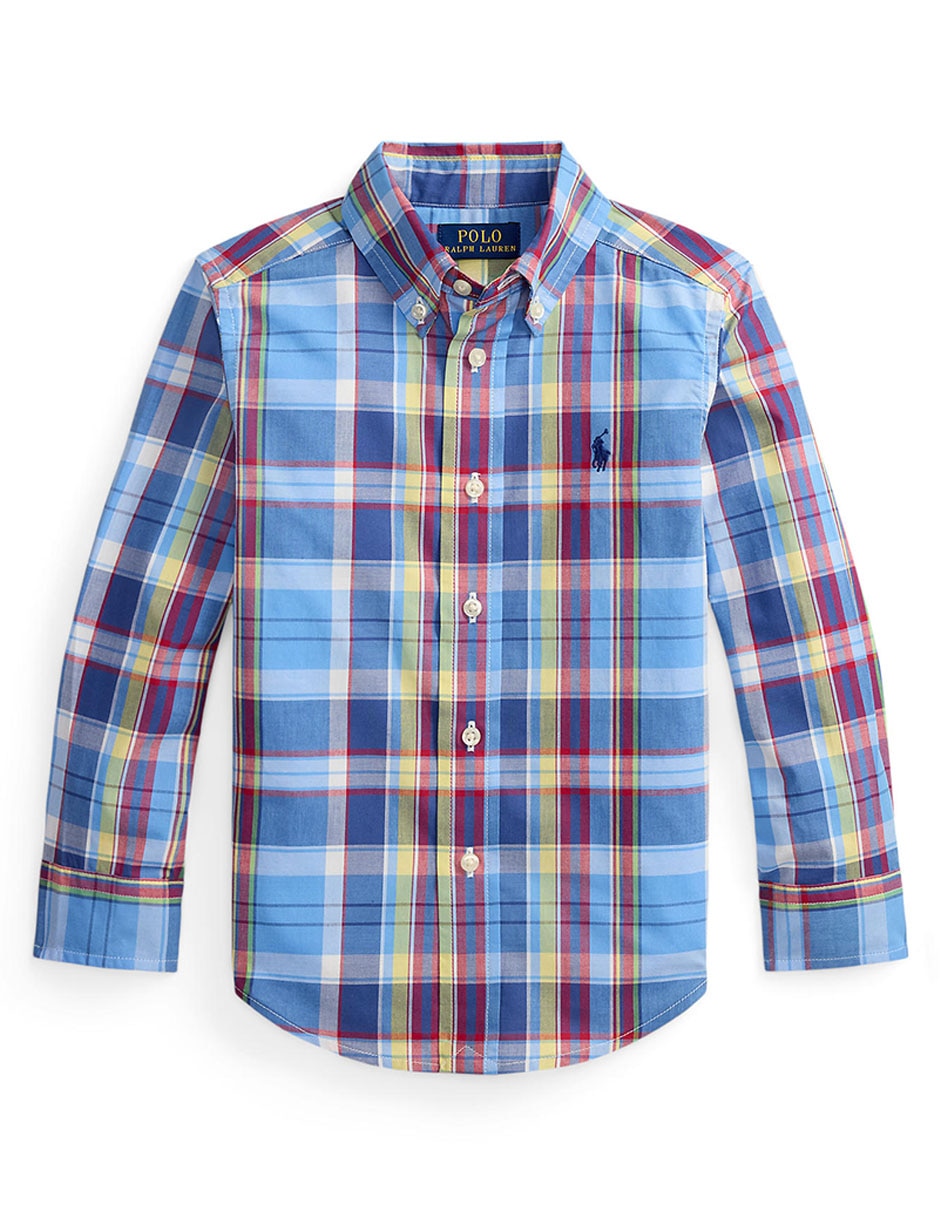 Camisa casual de algodón manga larga para niño Camisa casual de algodón manga larga para niño