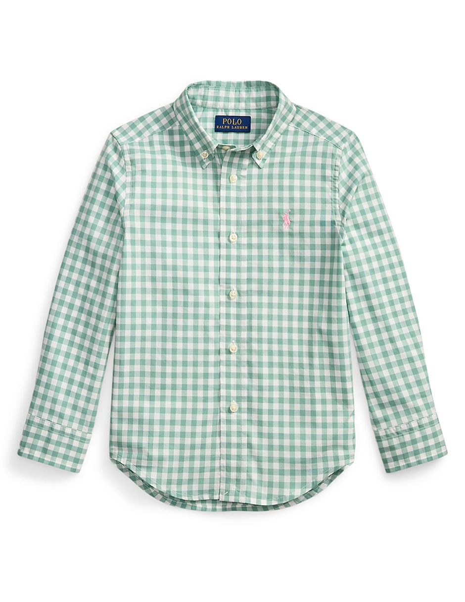Camisa casual de algodón manga larga para niño Camisa casual de algodón manga larga para niño