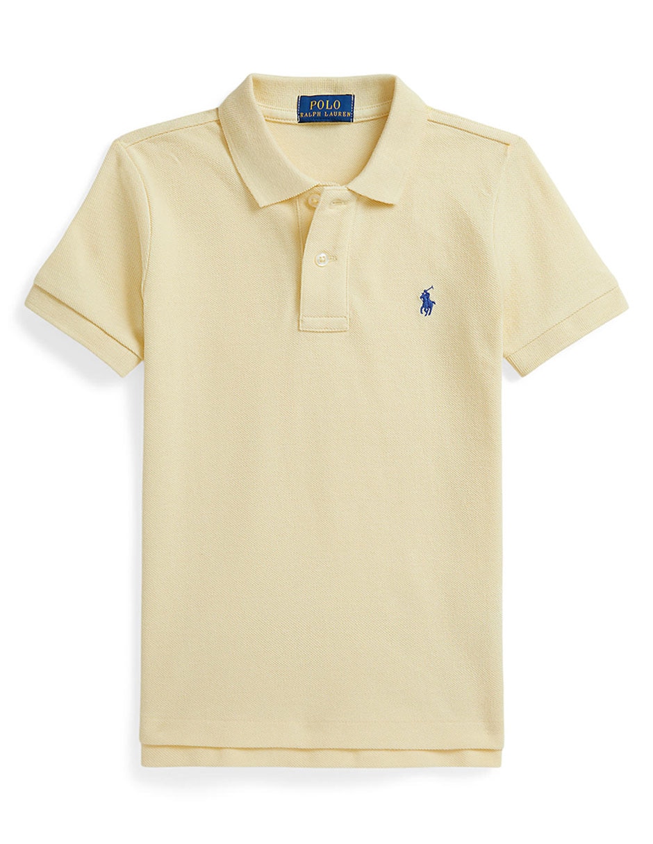 Playera tipo Polo de algodón para niño