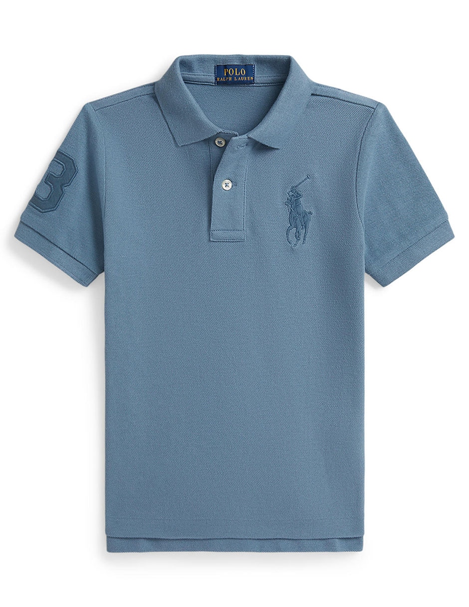 Playera tipo Polo de algodón para niño