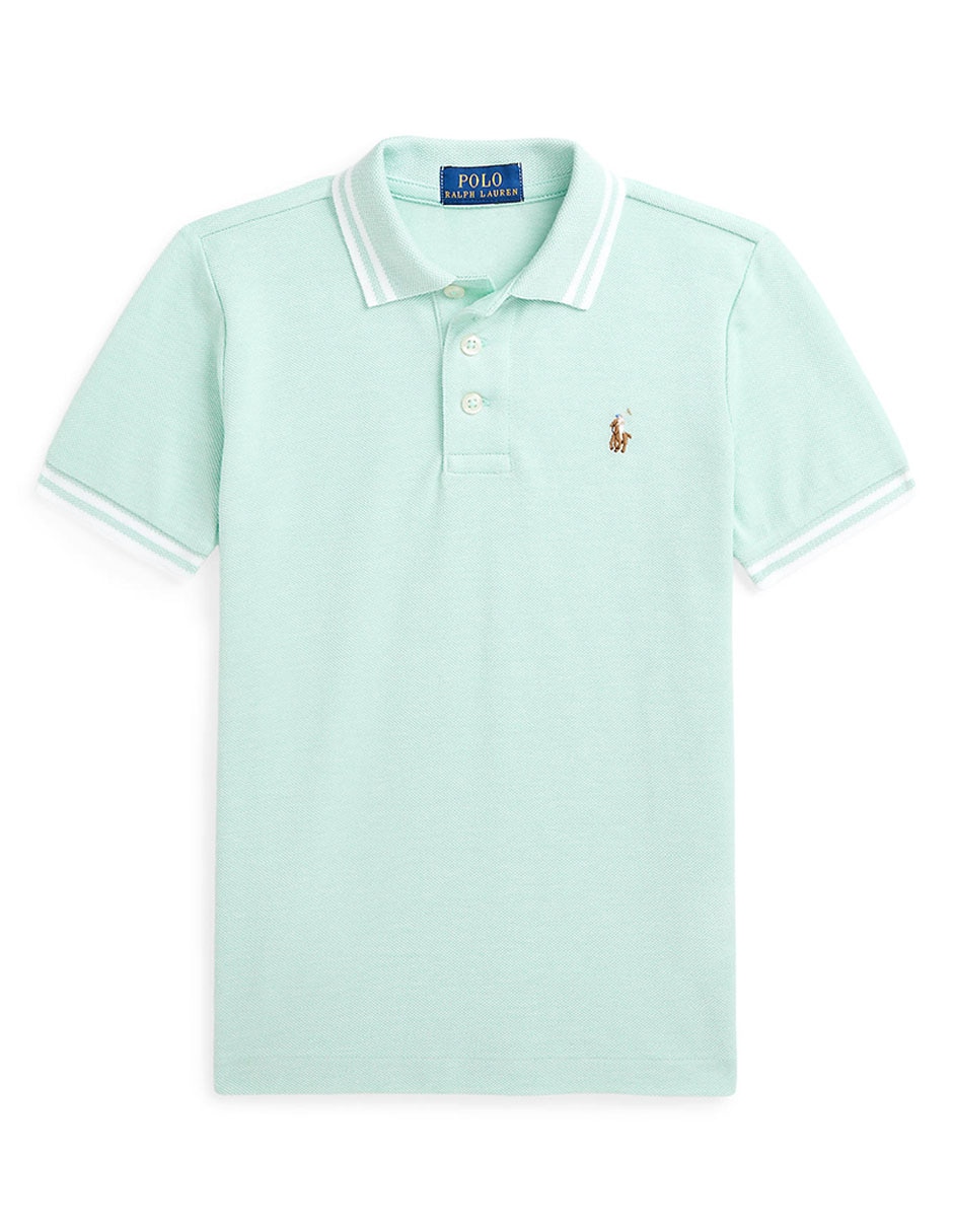 Playera tipo Polo de algodón para niño