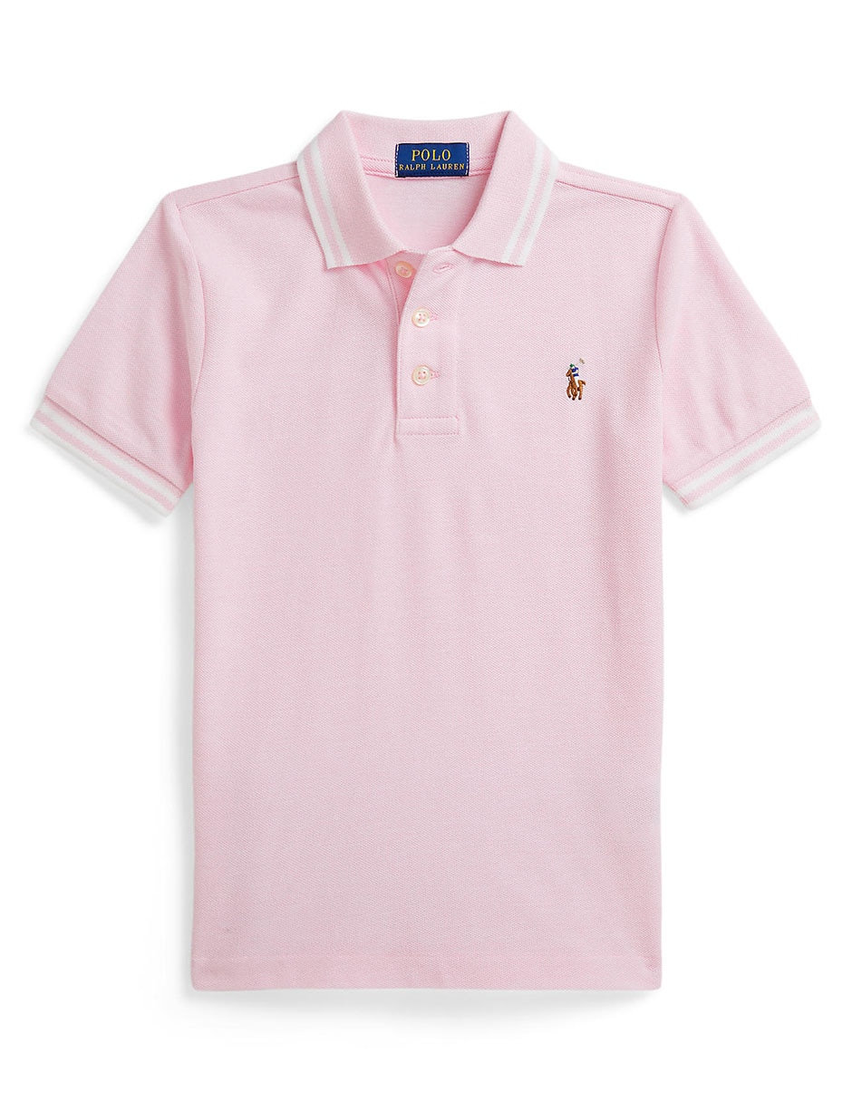 Playera tipo Polo de algodón para niño