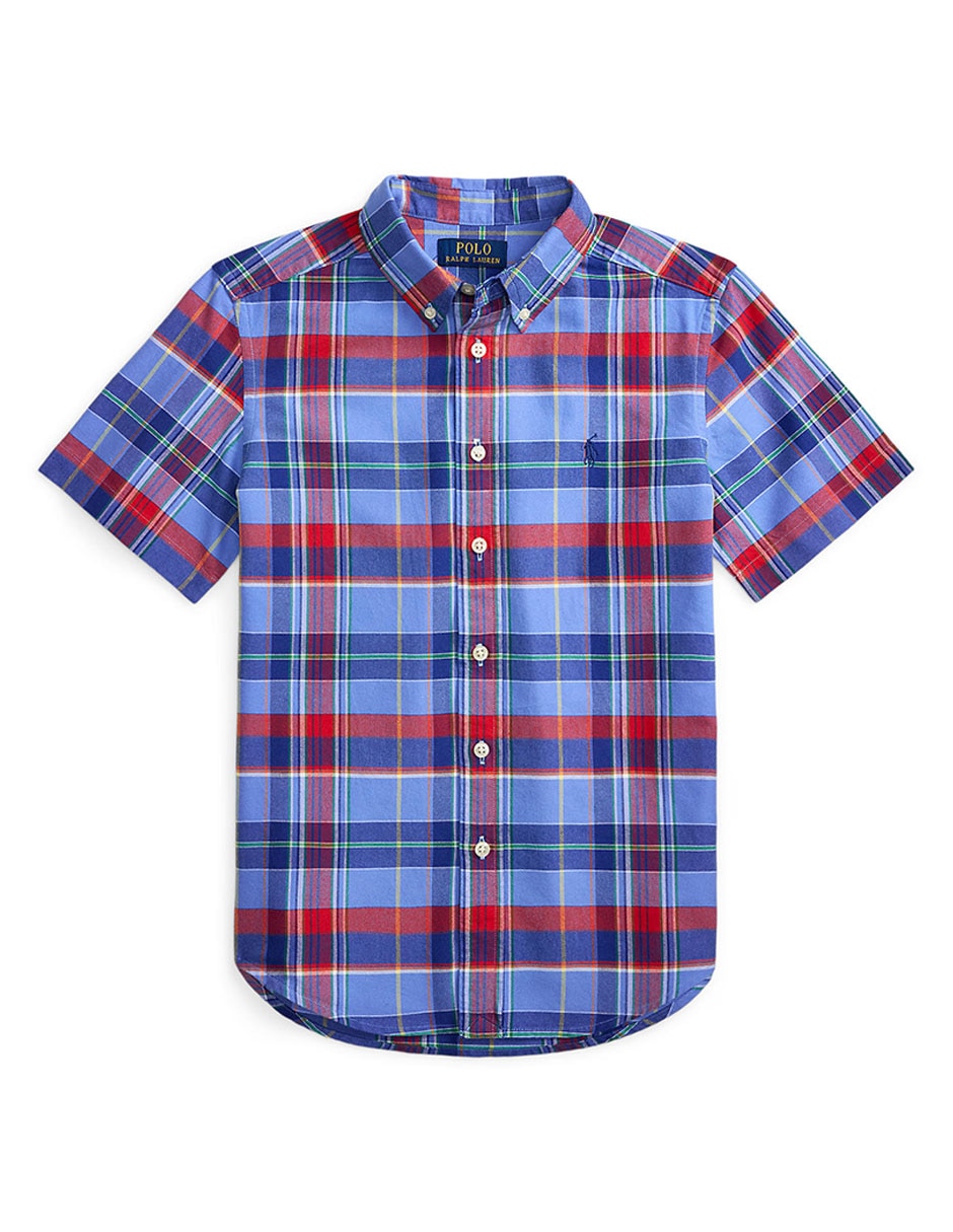 Camisa casual de algodón manga corta para niño Camisa casual de algodón manga corta para niño
