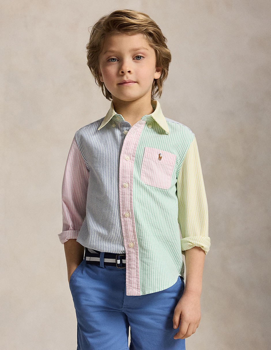 Camisa casual manga larga para niño 3