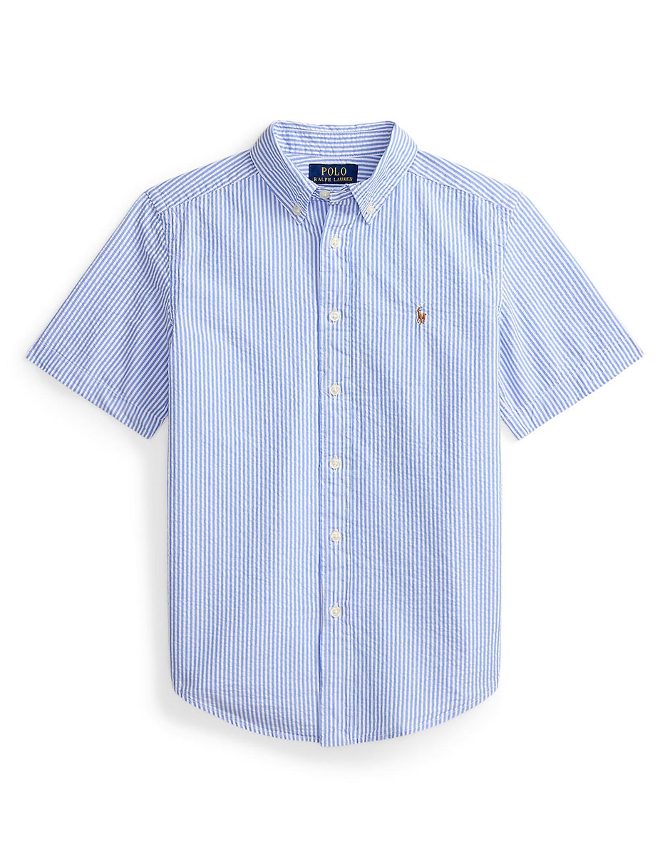Camisa casual de algodón manga corta para niño