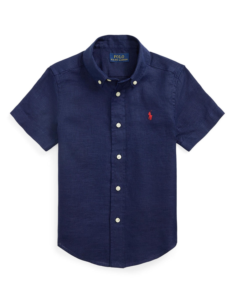 Camisa casual de algodón manga corta para niño
