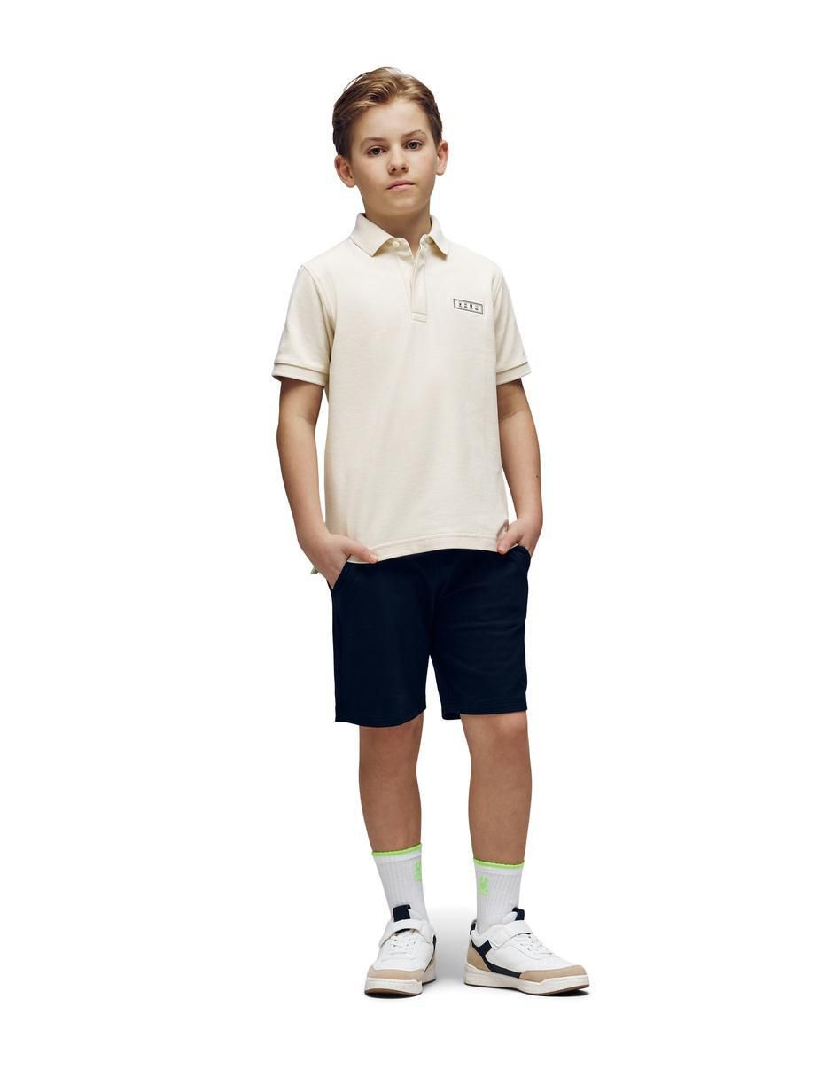Playera tipo polo de algodón para niño 6
