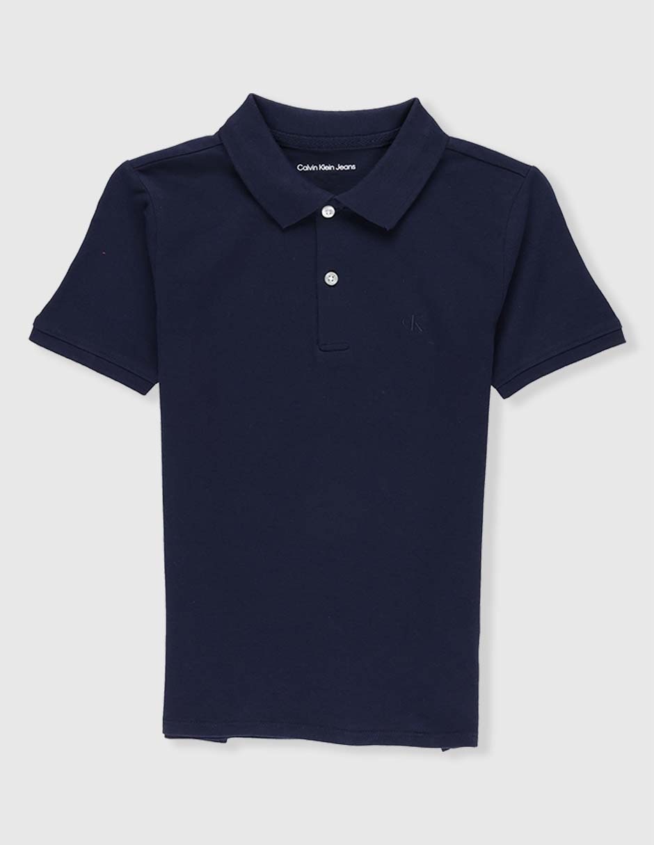 Playera tipo polo de algodón para niño