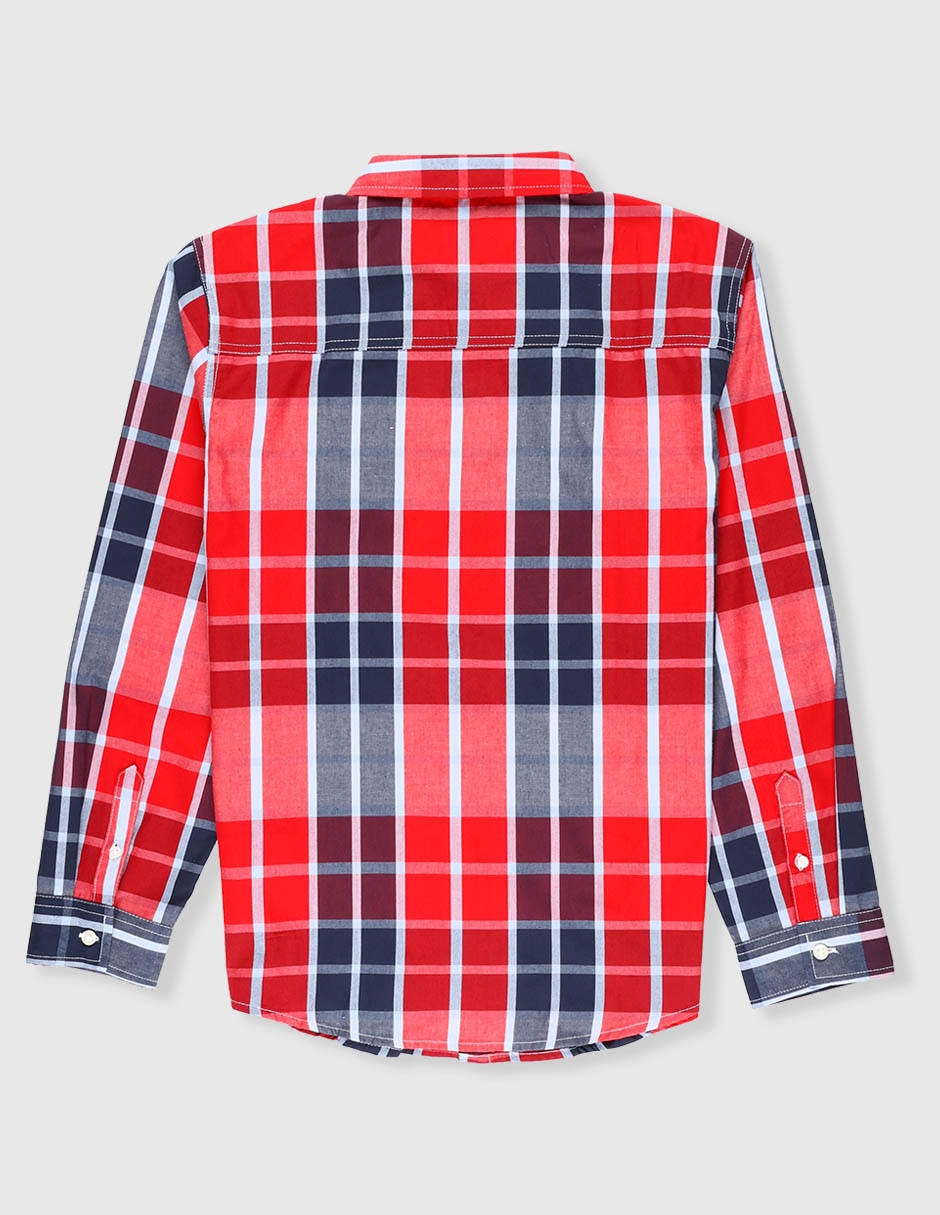 Camisa casual Nautica de algodón manga larga para niño 2