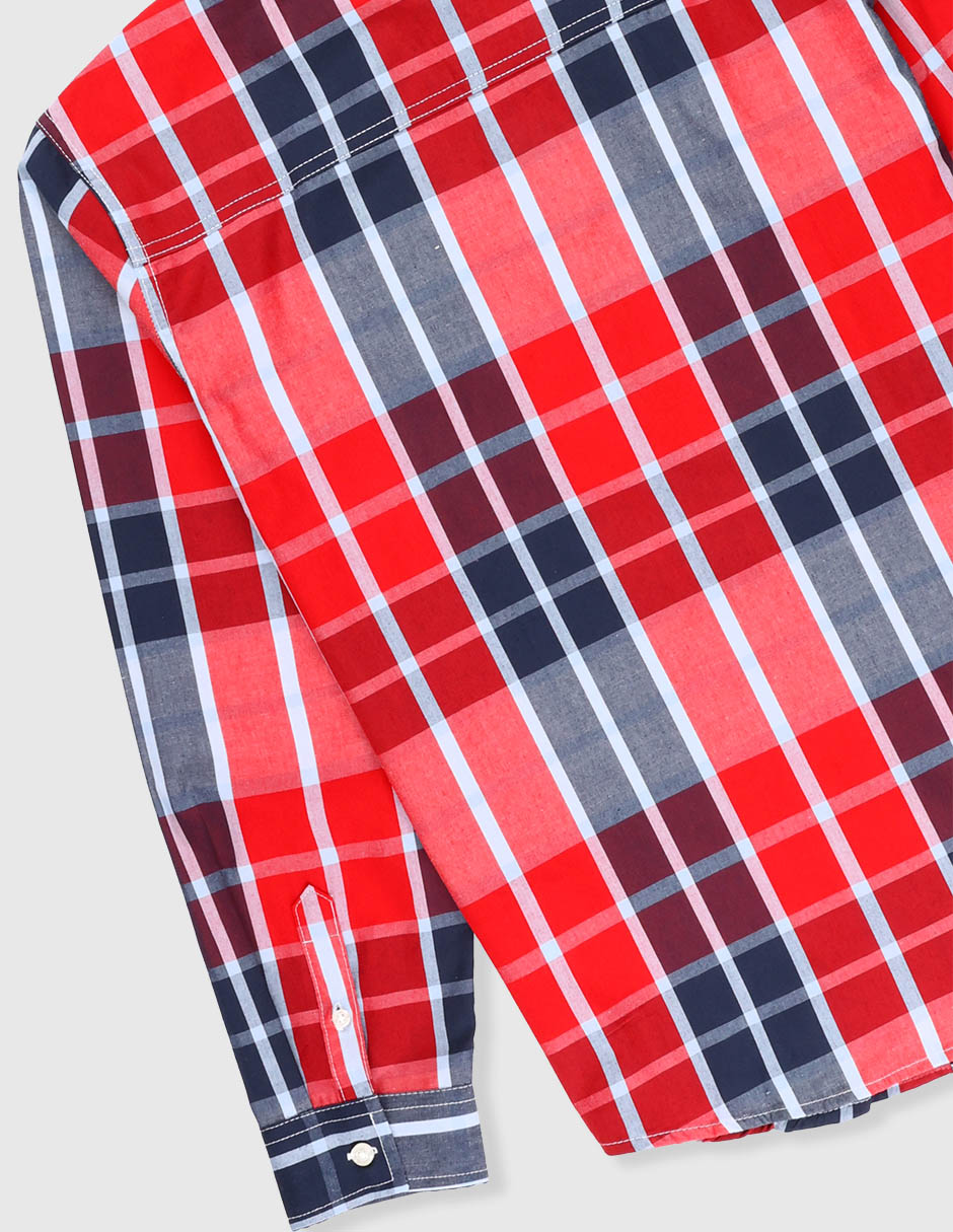 Camisa casual Nautica de algodón manga larga para niño 4