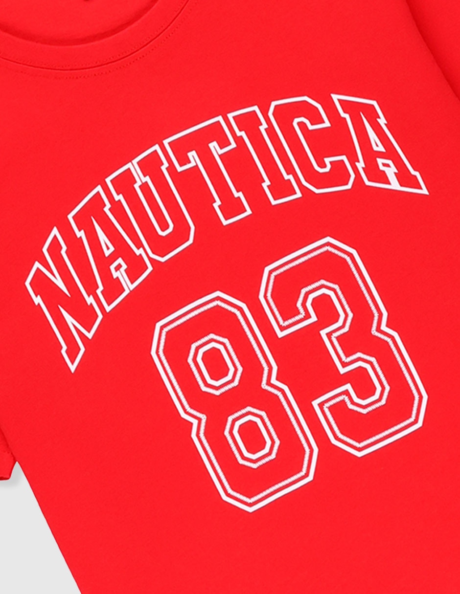 Playera Nautica manga corta para niño