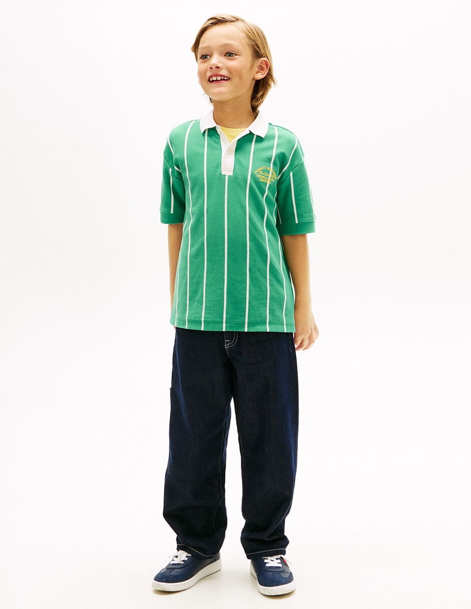 Playera tipo polo de algodón para niño 3