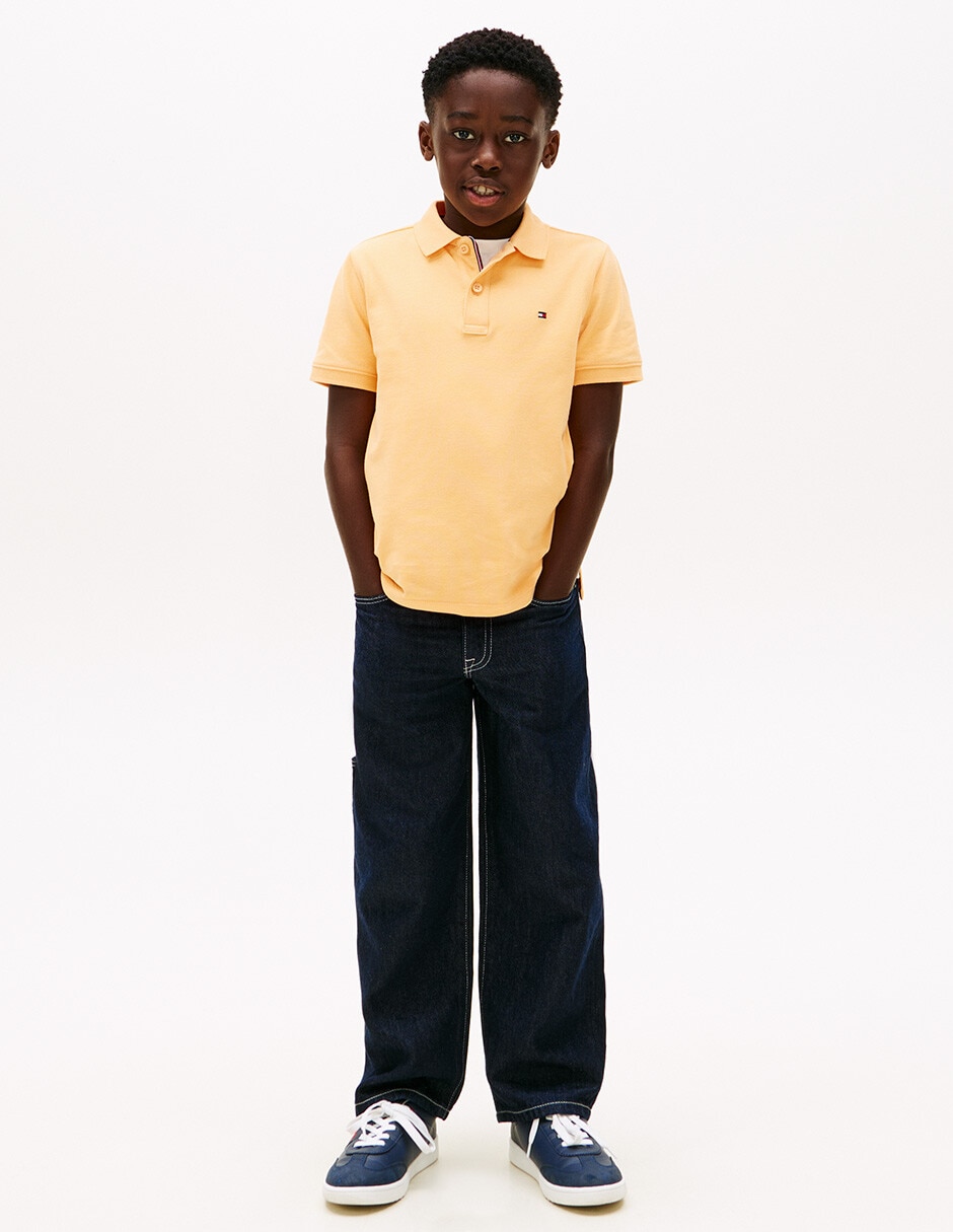 Playera tipo polo de algodón para niño 3