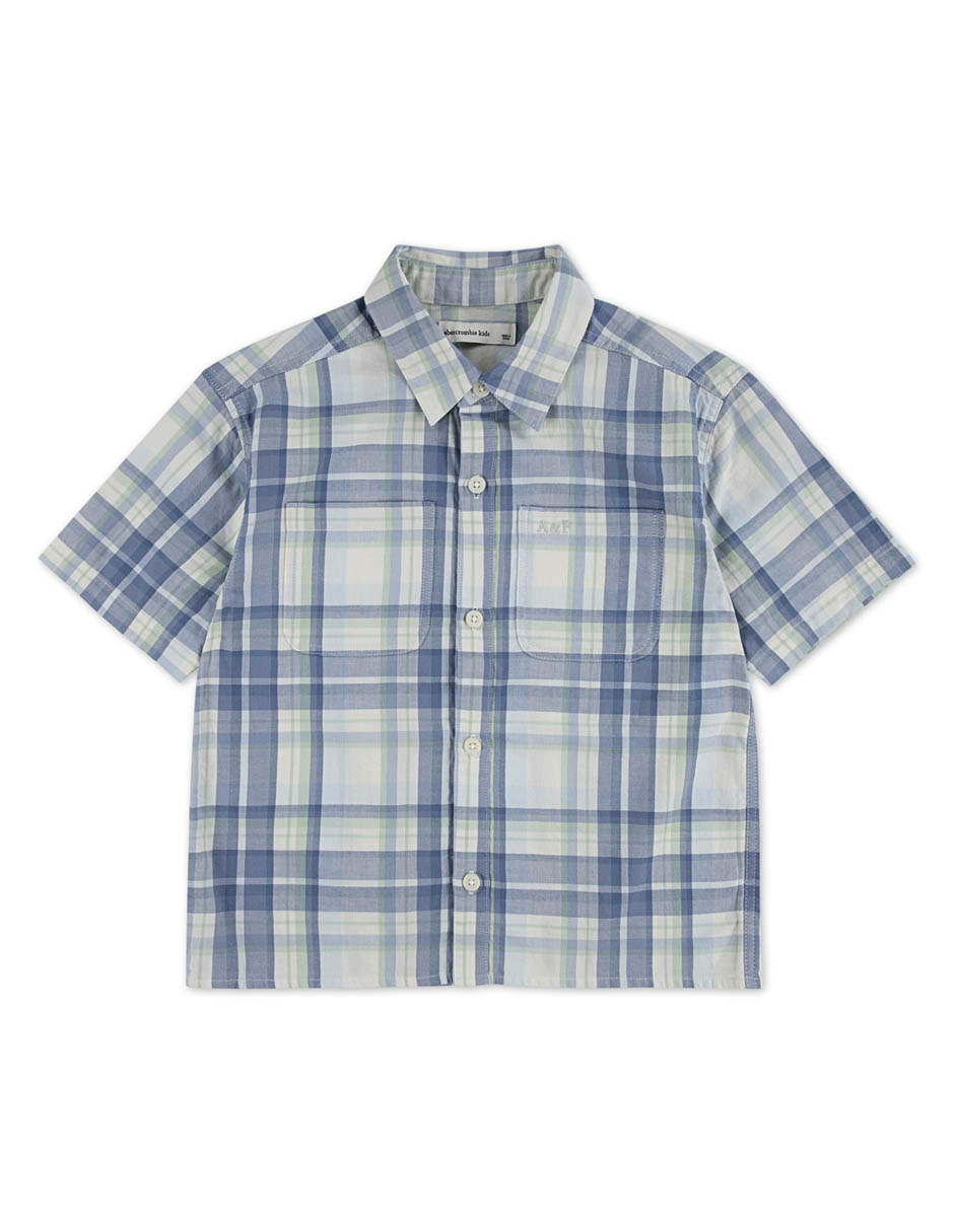 Camisa casual de algodón manga corta para niño