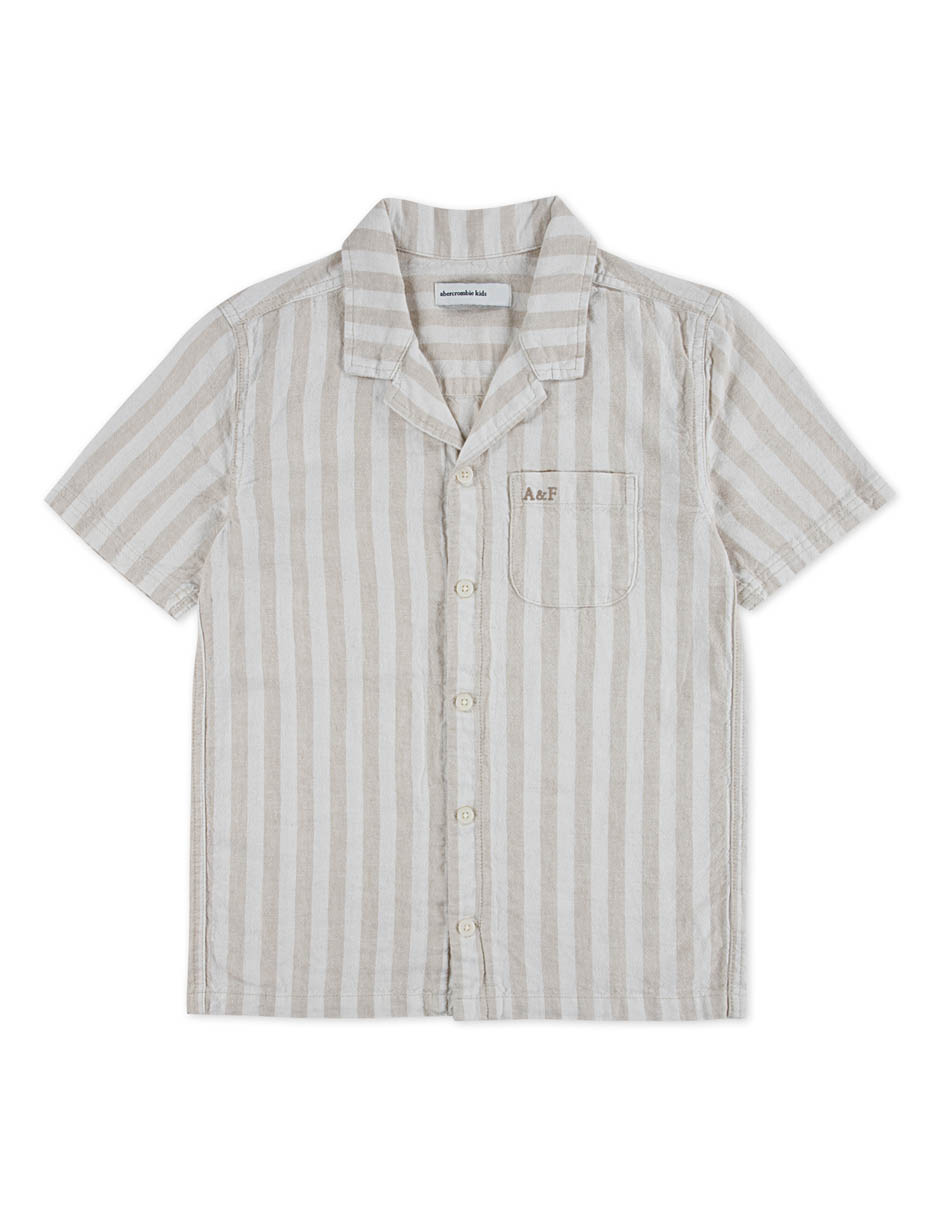 Camisa casual de algodón manga corta para niño Camisa casual de algodón manga corta para niño